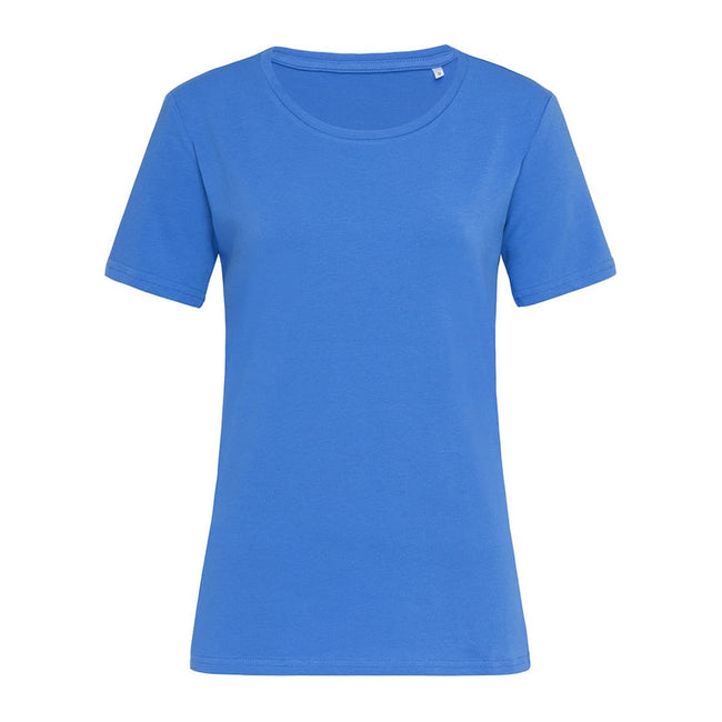 Blue - Front - Stedman Womens-Ladies Claire Crew Neck Tee