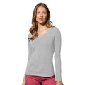 Heather Grey - Back - Stedman Womens-Ladies Claire Long Sleeved Tee