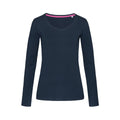 Marina Blue - Front - Stedman Womens-Ladies Claire Long Sleeved Tee