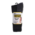 Black - Back - Work Force Mens Heavy Duty Safety Boot Socks (Pack Of 3 Pairs)
