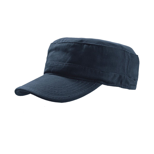 Navy - Front - Atlantis Tank Brushed Cotton Military Cap (Pack of 2)