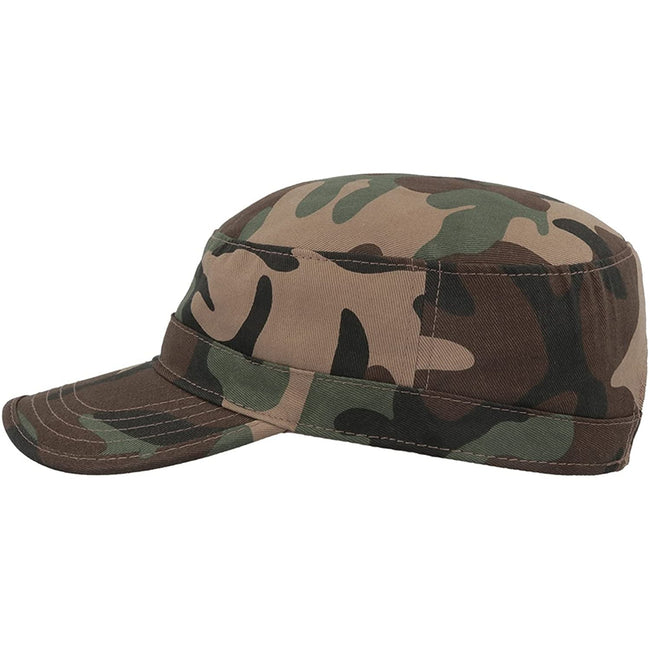 Camouflage - Side - Atlantis Tank Brushed Cotton Military Cap (Pack of 2)