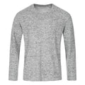 Light Grey Melange - Front - Stedman Mens Stars Crew Neck Knitted Sweater