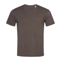 Dark Chocolate Brown - Front - Stedman Mens Stars T-Shirt