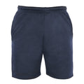 Navy - Front - Casual Classics Unisex Adult Ringspun Blended Shorts