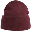 Burgundy - Front - Atlantis Unisex Adult Pure Recycled Beanie