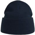 Navy - Front - Atlantis Unisex Adult Pure Recycled Beanie