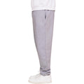 Heather Grey - Side - Casual Classics Mens Blended Core Ringspun Cotton Oversized Jogging Bottoms