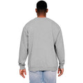 Heather Grey - Back - Casual Classics Mens Ringspun Cotton Oversized Sweatshirt