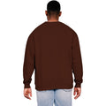 Chocolate - Back - Casual Classics Mens Ringspun Cotton Oversized Sweatshirt
