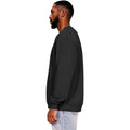 Black - Side - Casual Classics Mens Ringspun Cotton Oversized Sweatshirt