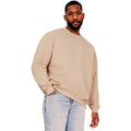 Sand - Front - Casual Classics Mens Ringspun Cotton Oversized Sweatshirt