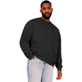 Black - Front - Casual Classics Mens Ringspun Cotton Oversized Sweatshirt