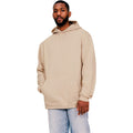 Sand - Front - Casual Classics Mens Ringspun Cotton Tall Oversized Hoodie