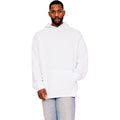 White - Front - Casual Classics Mens Ringspun Cotton Tall Oversized Hoodie