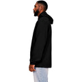Black - Side - Casual Classics Mens Ringspun Cotton Tall Oversized Hoodie