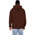 Chocolate - Back - Casual Classics Mens Ringspun Cotton Tall Oversized Hoodie