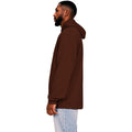 Chocolate - Side - Casual Classics Mens Ringspun Cotton Tall Oversized Hoodie