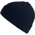 Navy - Front - Atlantis Unisex Adult Shore Chunky Recycled Beanie