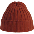 Rust - Side - Atlantis Unisex Adult Shore Chunky Recycled Beanie