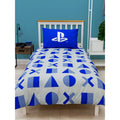 Blue-White - Side - Playstation Layer Rotary Marl Duvet Cover Set