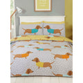 Yellow-Grey - Back - Rapport Dolly Dachshund Duvet Cover Set