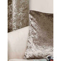 Mink - Front - Belle Maison Crushed Velvet Cushion Cover