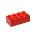 Red - Front - Lego Brick Lunch Box