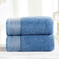 Denim - Front - Mayfair Metallic Accents Towel (Pack of 2)