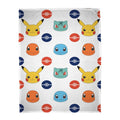 White-Multicoloured - Front - Pokemon Fleece Badge Blanket