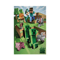 Green-Brown - Front - Minecraft Battle Fleece Creeper Blanket