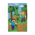 Green-Brown-Blue - Front - Minecraft Fleece Blocks Blanket