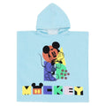 Light Blue-Yellow-Black - Front - Mickey Mouse Childrens-Kids Hooded Towel