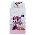 Pink-White-Violet - Front - Minnie Mouse Cotton Duvet Cover Set