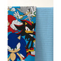 Blue-Multicoloured - Back - Sonic The Hedgehog Stars Cotton Beach Towel
