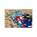 Blue-Multicoloured - Side - Sonic The Hedgehog Stars Cotton Beach Towel