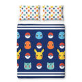 Blue-White-Yellow - Front - Pokemon Badge Duvet Cover Set