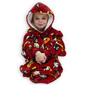 Red - Side - Harry Potter Childrens-Kids Charm Wearable Fleece Hooded Towel