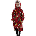 Red - Front - Harry Potter Childrens-Kids Charm Wearable Fleece Hooded Towel