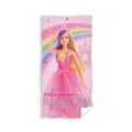 Pink - Front - Barbie Follow Your Own Rainbow Cotton Towel