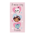 Pink-Multicoloured - Front - Gabby´s Dollhouse A-Meow-Zing Friends Cotton Bath Towel