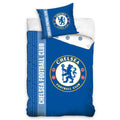 Royal Blue-White - Front - Chelsea FC Reversible Cotton Crest Duvet Cover Set