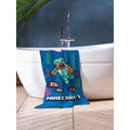 Blue - Side - Minecraft Ocean Bath Towel