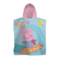 Blue-Pink-Yellow - Front - Peppa Pig Childrens-Kids Diving Hooded Towel