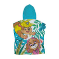 Blue-Multicoloured - Back - Paw Patrol Childrens-Kids Jungle Hooded Towel