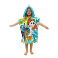 Blue-Multicoloured - Side - Paw Patrol Childrens-Kids Jungle Hooded Towel