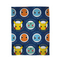 Blue-Multicoloured - Front - Pokemon Gotta Rotary Fleece Blanket