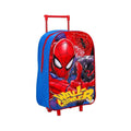 Red-Blue - Front - Spider-Man Wall Crawler Wheeled Trolley Bag