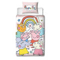 Pink-Multicoloured - Front - Peppa Pig Playful Duvet Cover Set