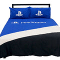 Blue-White-Black - Side - Playstation Banner Duvet Cover Set